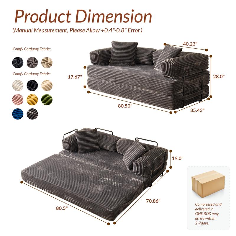 The Cove — 80" Boneless Sleeper Sofa