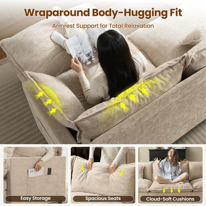 The Haven — 108" U-Shaped Cloud Sectional