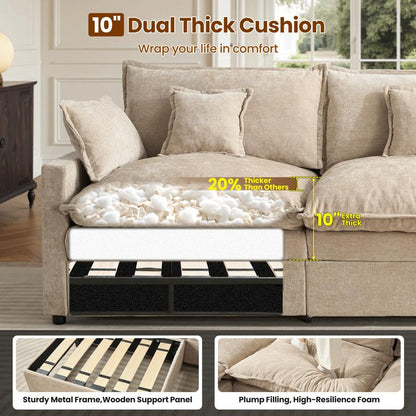 The Haven — 108" U-Shaped Cloud Sectional