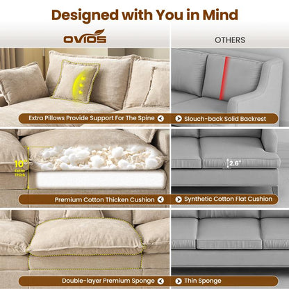The Haven — 108" U-Shaped Cloud Sectional