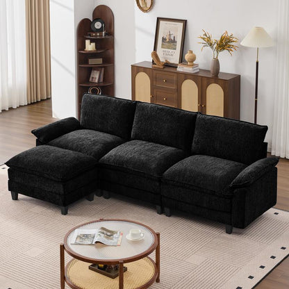 The Flex — L/U Modular Cloud Sofa with Ottoman Table