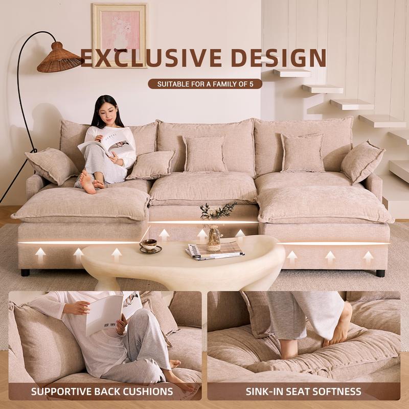 The Cloud — 108" U-Shaped Modular Sofa