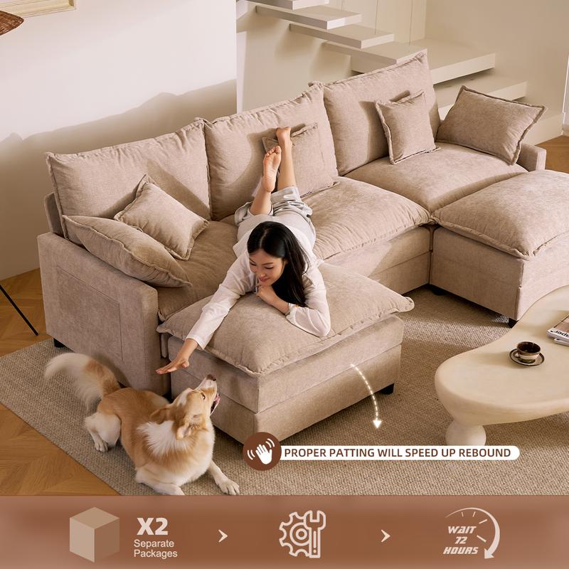 The Cloud — 108" U-Shaped Modular Sofa