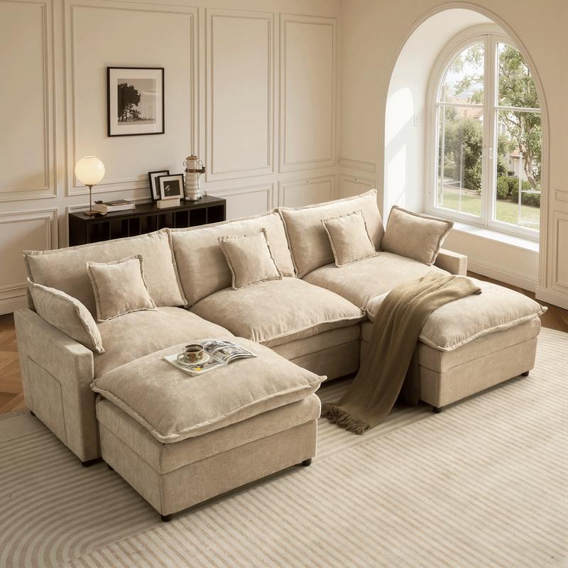 The Haven — 108" U-Shaped Cloud Sectional