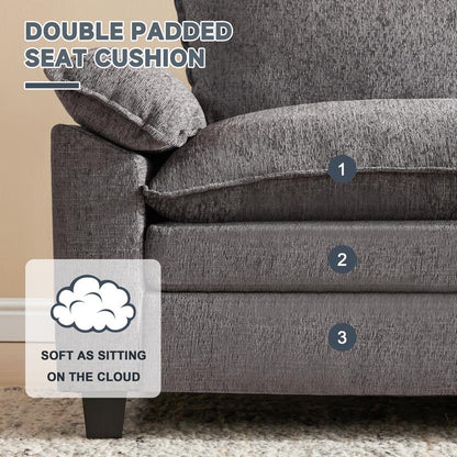The Flex — L/U Modular Cloud Sofa with Ottoman Table