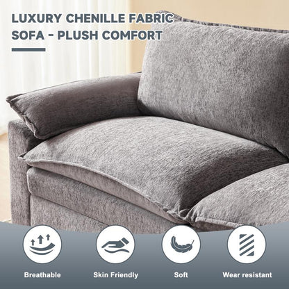 The Flex — L/U Modular Cloud Sofa with Ottoman Table
